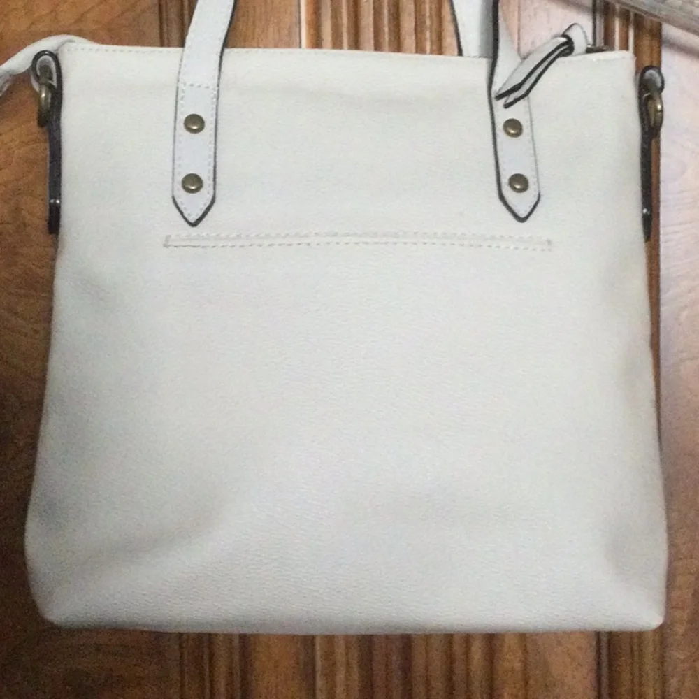 The SAK Collective ARRIBA Stone Ivory Jungle Tote Handbag Vegan Leather Beauty - Picture 3 of 7